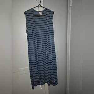 NWT LuLaRoe Striped Sleeveless Floor Length Vest (Joy) Size M